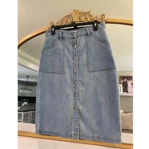 Button Up Jean Skirt